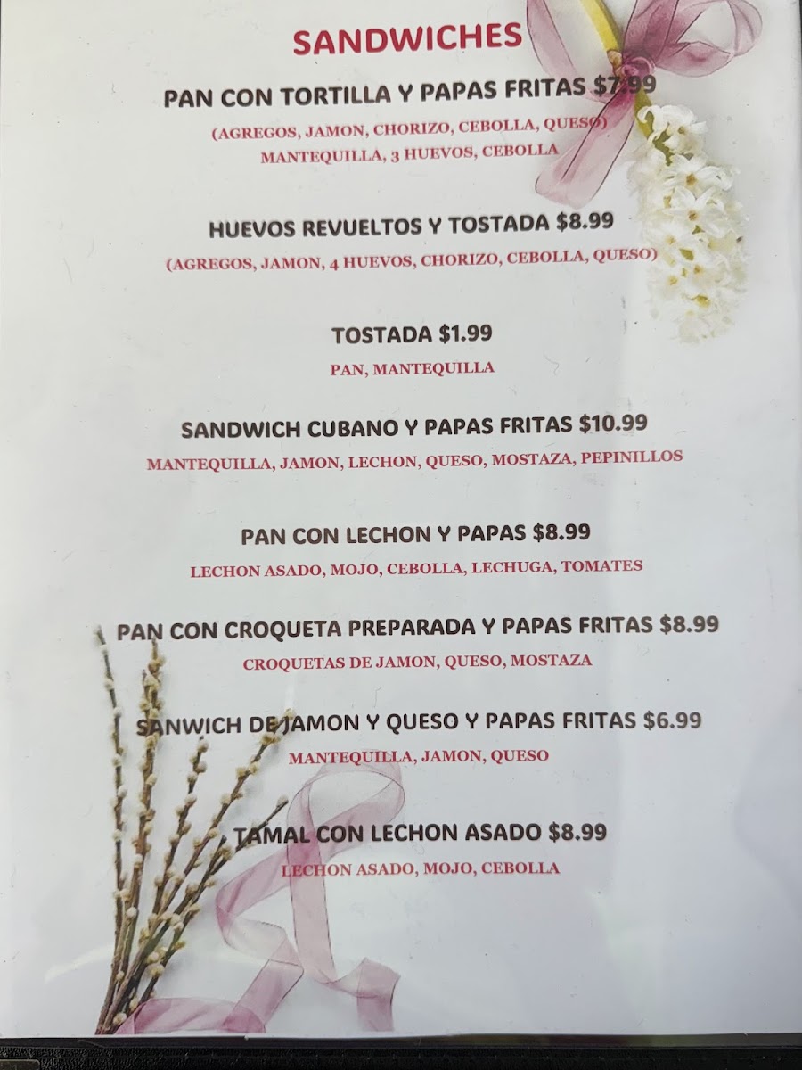 Panaderia El Horno Menu - Image 1